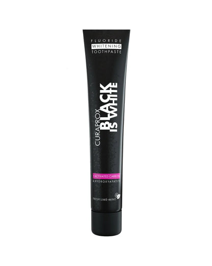 Pasta de Dientes Black is White 90 ml + Cepillo de Dientes CURAPROX® Ultra Soft CS 5460